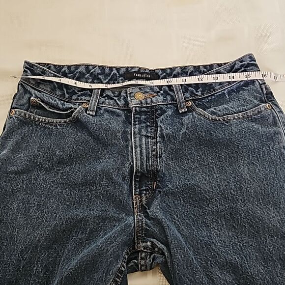 Van Heusen Men's Relaxed Fit Denim Jeans 30/30 Dark Blue Washed - Picture 13 of 16